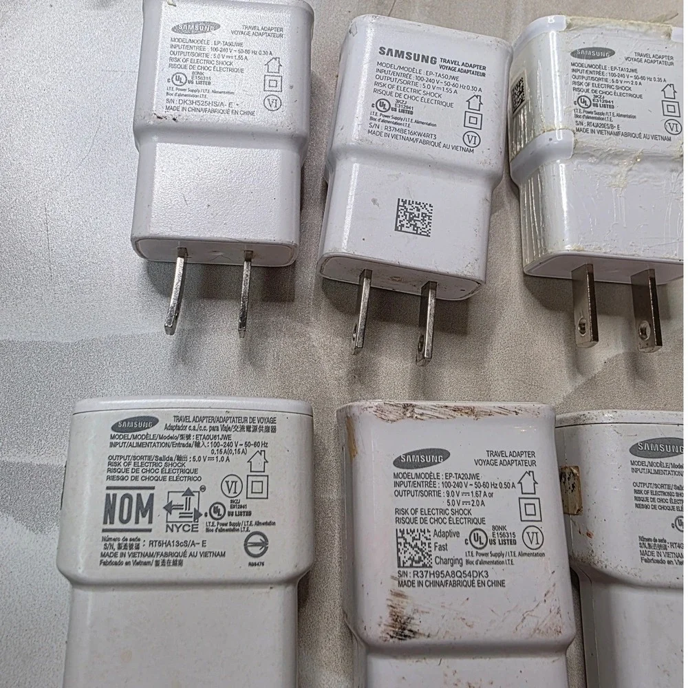 Samsung Wall Charger Lot 8 Adapter Blocks EP-TA20JWE EP-TA50JWE 3 USB Cables Z4